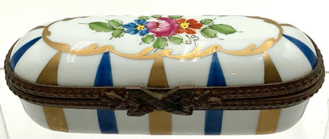 Limoges Porcelain Oval Trinket Box