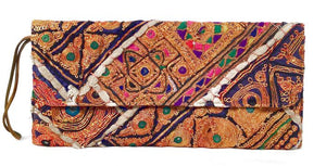 KAY JAY Vintage Afghan Tapestry Clutch