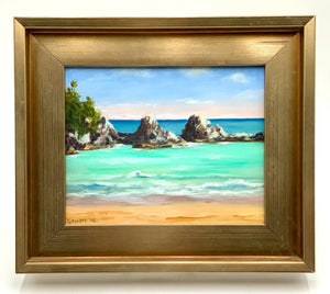 "Evening Shoreline" Framed Oil on Canvas