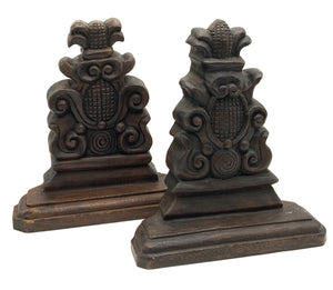 Pair of Carved Wood Wall Shelves
