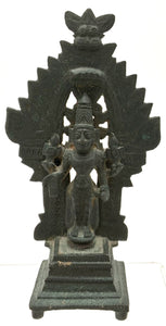 Vintage Verdigris Hindu God Figure