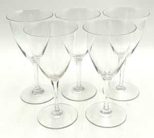 Set/4 Plus One Vintage Baccarat Crystal Wine Goblets AS-IS