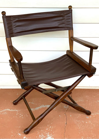 Faux Leather Gold Medal Directors Chair