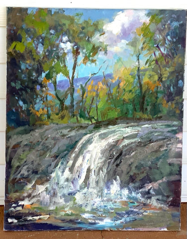 "Waterfall", Oil on Canvas