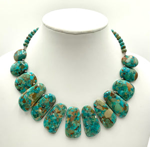 DK Sterling & Turquoise Beaded Necklace