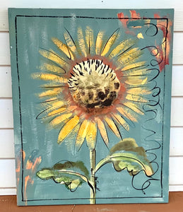 Abstract Floral Painting of Sunflower