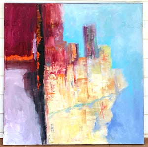 "Skyscrapers", Oil on Canvas