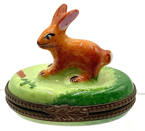 Limoges Porcelain Bunny Trinket Box