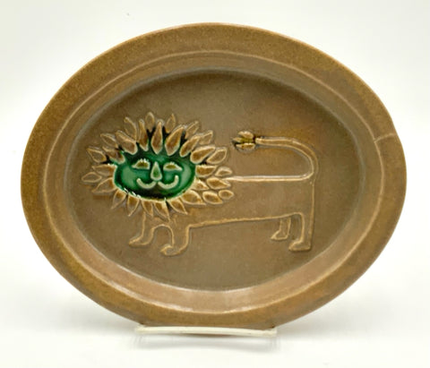 Mid Century Bennington Pottery Lion Plate