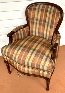 Kravet Furniture Plaid Taffeta Arm Chair
