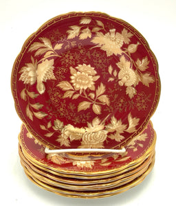 Set/7 Wedgwood Ruby Tonquin Bread & Butter Plates
