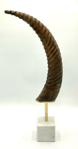 Exotic Horn on Marble Base