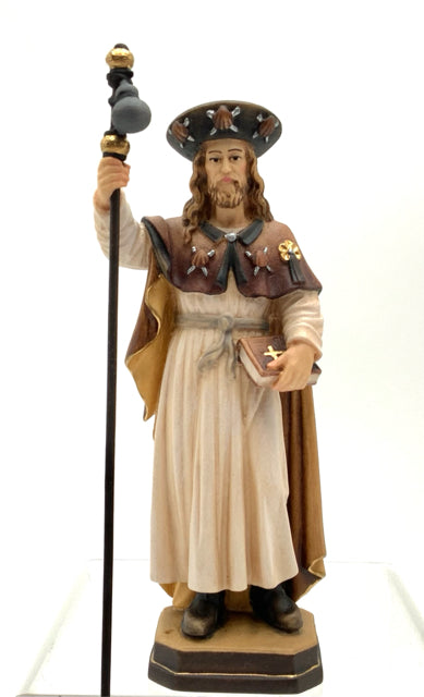 Italian Carved Wood Statue of James of Compostela