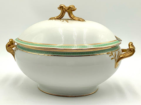Vintage Oval Limoges Porcelain Lidded Tureen