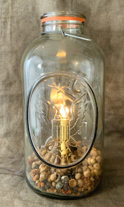 Extra Large Mason Jar Candle Lamp