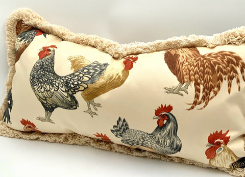 NEW! Custom Rooster Throw Pillow
