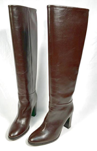 ANN MASHBURN Brown Nappa Leather Tall Boots 6