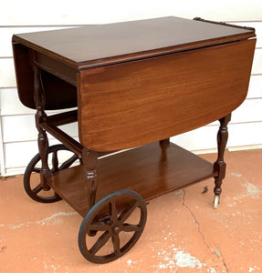 Vintage Wood Bar Cart