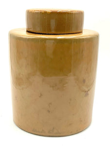 Mustard Ceramic Round Lidded Canister
