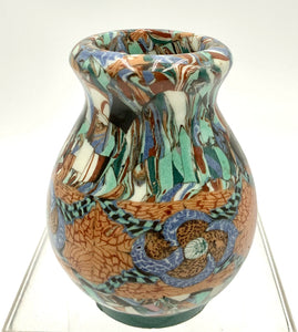 Mid Century Jean Gerbino Clay Mosaic Bud Vase