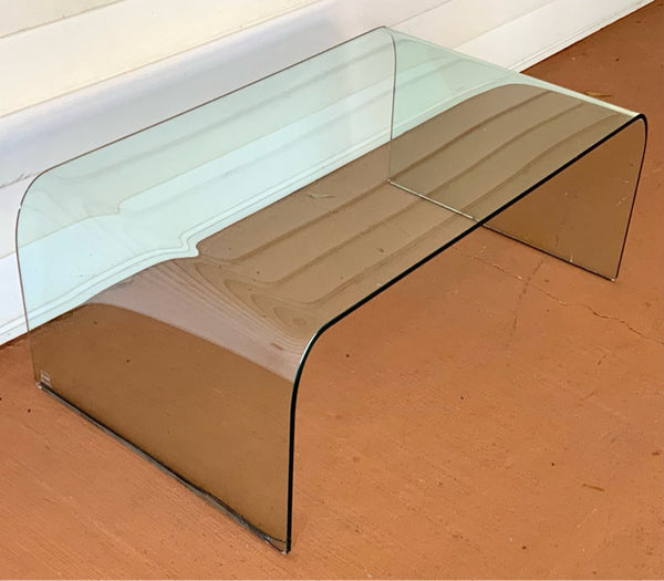 Glass Waterfall Cocktail Table