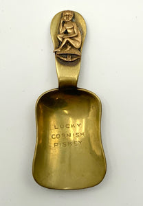 Brass Lucky Cornish Piskey Sugar Caddy Spoon
