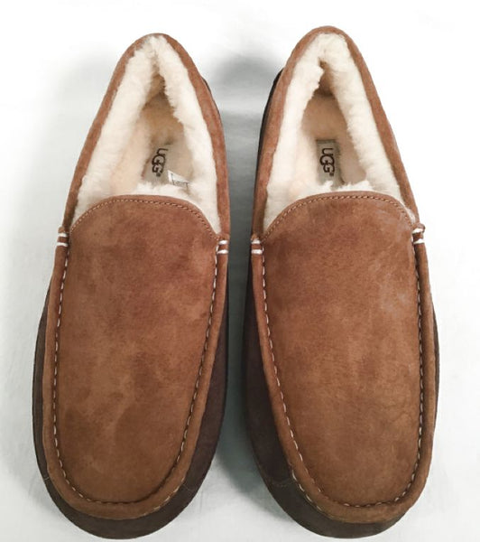 UGG Twotone Brown Suede Shearling Slippers 11