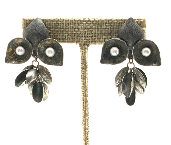 Sterling & Pearl Dangle Earrings