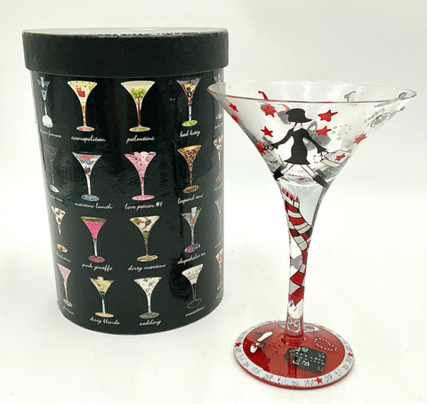 Lolita Handpainted Shop Til You Drop  Martini Glass