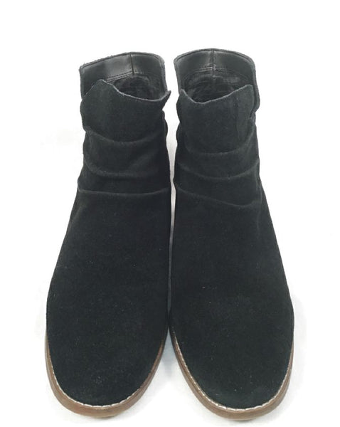 COLE HAAN Black Suede Alayna Slouch Booties 8
