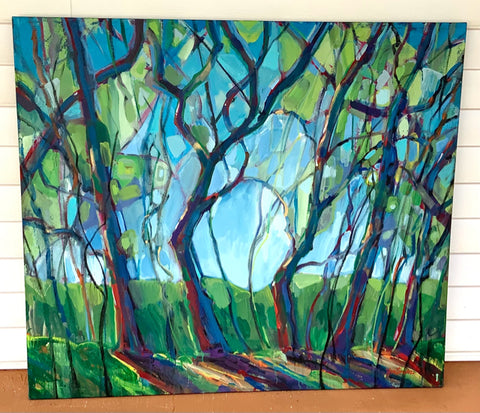 James H. Hartman Acrylic on Canvas "Through the Trees"