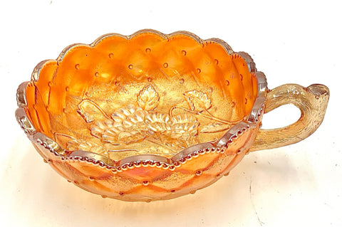 Vintage Marigold Carnival Glass Candy Dish