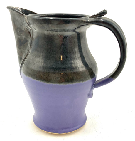 Pottery Pitcher with Purple & Graphite Glaze